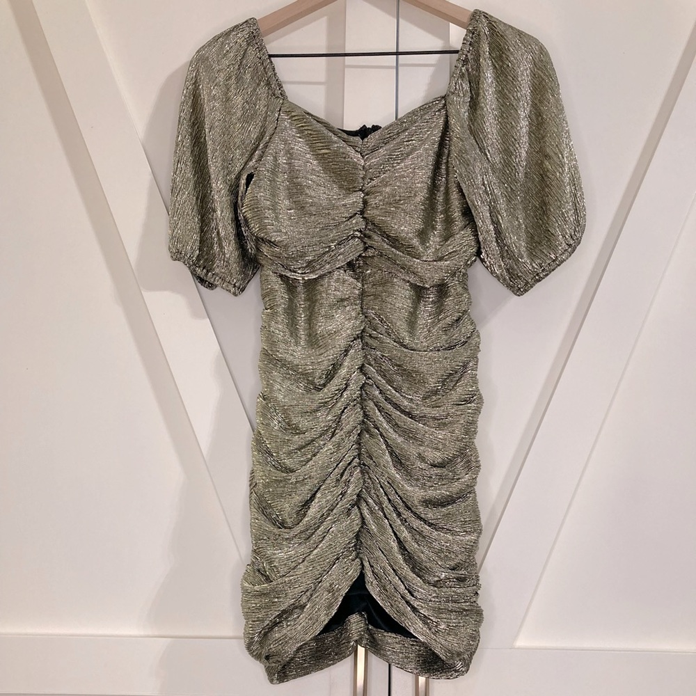 Lulus gold metallic dress